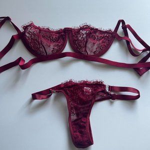 red lingerie set